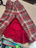 5+（FivePlus）童裝女童套裝2026馬年兒童本命年女孩新年衣服 酒紅+紅格130 曬單實(shí)拍圖