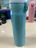 膳魔師（THERMOS）保溫杯男女不銹鋼水杯子大容量保冷防漏彈蓋學(xué)生520禮物JNL系列 湖藍色(502-SKY)500ml 500ml 曬單實(shí)拍圖