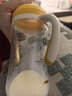 好孩子（gb）嬰兒防脹氣防嗆奶玻璃奶瓶新生兒奶瓶吸管重力球學(xué)飲杯260ML-淺黃 曬單實(shí)拍圖