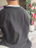 駱駝（CAMEL）純棉t神圓領(lǐng)長(cháng)袖T恤男女款休閑打底衫 C35BAXLN056D 幻影黑白 M 曬單實(shí)拍圖