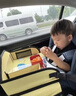 迪加倫汽車(chē)兒童安全座椅娛樂(lè )托盤(pán)車(chē)載寶寶出行必備哄娃神器自駕游桌板 曬單實(shí)拍圖