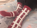 棉滿(mǎn)滿(mǎn)兒童襪子100%純棉抗菌本命年大紅色馬年新年中筒襪女童秋冬季5雙 曬單實(shí)拍圖