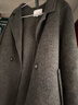 香影雙面呢羊毛大衣女冬蜜桃酥心收腰灰色西裝毛呢外套 中灰 L 165/88A/110-125斤 曬單實(shí)拍圖