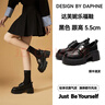DAPHNE達芙妮黑色軟底樂(lè )福鞋女2026新款春季英倫風(fēng)厚底復古時(shí)尚百搭單鞋 曬單實(shí)拍圖