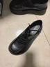 啄木鳥(niǎo)厚底小皮鞋女2026春夏新款百搭鞋子日系JK制服配裙子增高樂(lè )福鞋女 黑色啞光 36 (230mm) 曬單實(shí)拍圖