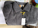 皮爾卡丹（pierre cardin）冬季男士毛呢大衣短款翻領(lǐng)拉鏈夾克呢子加絨加厚修身外套 6683毛呢淺灰色 加絨 2XL 曬單實(shí)拍圖