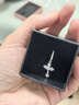 QMXD十字架耳釘男士單只學(xué)生耳環(huán)高級感滿(mǎn)鉆耳釘街頭嘻哈耳飾品送男友 曬單實(shí)拍圖