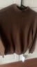 金菊厚款100%綿羊毛2026新年紅品半高領(lǐng)無(wú)縫打底秋冬保暖毛衣女羊毛衫 深咖啡 M 曬單實(shí)拍圖