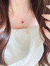 Grace Girl原創(chuàng  )四葉草鉆石項鏈女士款小清新玫瑰金鎖骨鏈生日禮物送女友老婆 鉆石紅瑪瑙項鏈【刻字、賀卡】 曬單實(shí)拍圖