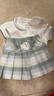 戴維貝拉（DAVE＆BELLA）女童夏裝學(xué)院風(fēng)兒童套裝中大童短袖短裙兩件套夏季新款童裝 綠色格【現貨】 90 cm（建議身高80-90cm） 曬單實(shí)拍圖