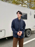 Tommy Hilfiger【新品首降】26春夏新款男輕薄涼感小隱格可打包運動徒步夾克外套 藏青色DW5 L （推薦：150-165斤） 曬單實拍圖