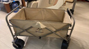 UPDOWN露營(yíng)推車(chē)戶(hù)外折疊野餐營(yíng)地拖車(chē)帶桌板旅行野營(yíng)小拉車(chē)可坐人躺遛娃 180L卡其咖/雙剎飛機輪+加粗車(chē)架 曬單實(shí)拍圖
