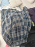 絲柏舍格子半身裙2026春裝新款女裝口袋松緊高腰中長(cháng)款A字裙 曬單實(shí)拍圖