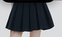 紫涵（ZIHAN）紫涵學(xué)院風(fēng)高腰短款百褶裙2024冬季新款甜美小個(gè)子jk半身裙 黑藏青 M 曬單實(shí)拍圖