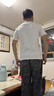 京東京造10A抗菌男士t恤短袖打底衫男裝衣服新款純棉圓領(lǐng)休閑內搭新年白L 曬單實(shí)拍圖