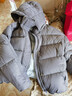 初語(yǔ)超柔無(wú)膽泡芙羽絨服女2025冬新款連帽90絨高蓬松面包服 冰灰色  L 曬單實(shí)拍圖