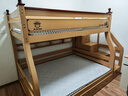 名軒閣高低床雙層床全實(shí)木子母床成人橡膠木上下鋪學(xué)生床多功能小孩床 梯柜款【加粗床腿+加厚鋪板】 上寬130下寬150【升級橡膠木】 曬單實(shí)拍圖