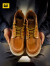 卡特（CAT）馬丁靴工裝靴子男鞋牛皮戶(hù)外美式復古機車(chē)靴P721411M3EDC36 棕黃 44 曬單實(shí)拍圖