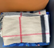 博柏利（BURBERRY）【禮物】圍巾男女 格紋羊絨圍巾 典藏米色 曬單實(shí)拍圖