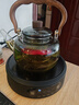 高茗玻璃煮茶壺煮茶器新款中式耐高溫燒水提梁壺家用大功率電陶爐套裝 【煮茶套裝】墨香壺+唐戈爐 曬單實(shí)拍圖