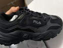 斐樂(lè )（FILA）男女同款跑步鞋舒適輕便慢跑透氣休閑運動(dòng)鞋百搭掠奪者情侶鞋 黑/中灰-BM【男款】 41 曬單實(shí)拍圖