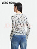 VEROMODA T恤女2025夏季新款高街潮流抽繩蝴蝶印花長(cháng)袖薄紗上衣325302001 曬單實(shí)拍圖