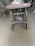 XUM肯德基嬰兒餐椅同款寶寶多功能座椅兒童高度可調成長(cháng)吃飯餐桌椅 粉色+雙餐盤(pán)+剎車(chē)輪+坐墊+置物兜 曬單實(shí)拍圖