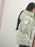 鴨鴨（YAYA）短款羽絨服女2025新款90絨小個(gè)子甜美氣質(zhì)百搭休閑加絨短外套HT 豆綠色 S (155) 曬單實(shí)拍圖