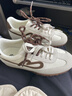 百麗雙鞋帶糖心德訓鞋女2026新款春夏厚底休閑鞋JD026AM6 燕麥白 37 曬單實(shí)拍圖