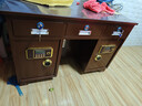 仙奕  全鋼防盜保險桌辦公桌一體帶投幣保險柜指紋密碼老板桌收銀桌 全鋼加厚古銅色雙柜款1.2米 曬單實(shí)拍圖