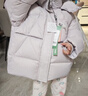 左西女童羽絨服冬裝2025新款兒童三防連帽面包服三防外套 淺紫色 140 曬單實(shí)拍圖