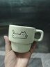 新款疊疊杯可愛(ài)卡通貓咪創(chuàng  )意陶瓷馬克杯學(xué)生家用宿舍咖啡陶瓷杯 奶油色 1個(gè) 280ml 原創(chuàng  )小貓疊疊杯 曬單實(shí)拍圖