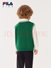 FILA斐樂(lè )兒童童裝外套2025年秋季新款男小童休閑針織馬甲兩件套 深蔥綠-DG 130 曬單實(shí)拍圖