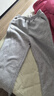 唐獅（TonLion）兒童加絨褲子秋冬奧粒絨彎刀直筒褲男女童休閑運動(dòng)長(cháng)褲 淺灰 170 曬單實(shí)拍圖