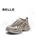 百麗（Belle）星河軌跡潮酷老爹鞋女商場(chǎng)款厚底增高休閑鞋E4P1DCM5 棕色 36 曬單實(shí)拍圖