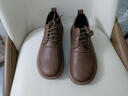 普步仕品牌皮鞋男2026年新款復古商務(wù)大頭鞋男時(shí)尚透氣百搭大碼工裝鞋男 棕色 45 曬單實(shí)拍圖