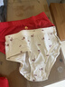 安奈兒（Annil）安奈兒童裝女童三角褲兩件裝2025春新款 （杏紅花+新年紅) 130cm  曬單實(shí)拍圖