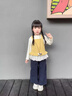 班喜迪女童套裝春裝2026新款寶寶洋氣時(shí)髦小童裝春秋公主兒童衣服三件套 黃色 110 曬單實(shí)拍圖