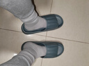 潔麗雅（Grace）居家情侶加厚拖鞋簡(jiǎn)約清新馬卡龍色男女款涼拖涼拖鞋 灰藍 44/45 曬單實(shí)拍圖