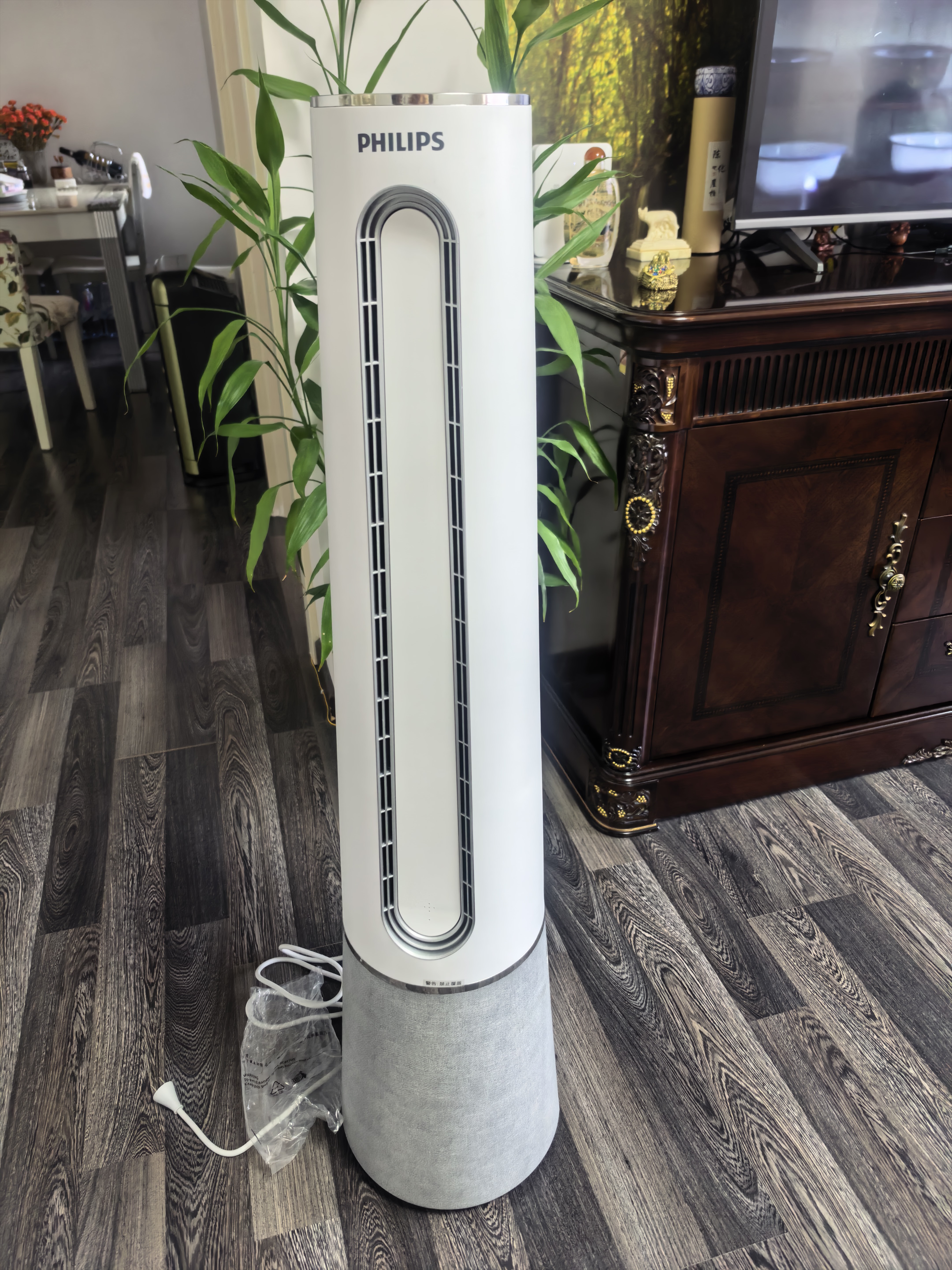 飛利浦（PHILIPS）無葉電風扇塔扇冷暖兩用一體機變頻直流取暖器電暖器電熱暖風機家用電暖氣 AHR5166CFS冷暖兩用/升級石墨烯/等離子 曬單實拍圖