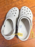 卡駱馳（crocs）女鞋厚底云朵洞洞鞋戶(hù)外休閑時(shí)尚一腳蹬沙灘鞋 206750-2Y2 37-38 曬單實(shí)拍圖