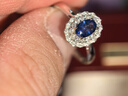 廷亮0.7克拉斯里蘭卡天然藍寶石戒指皇家藍18k金彩寶戒指 手寸留言(10至20號)現貨 曬單實(shí)拍圖