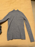 俞兆林（YUZHAOLIN）【無(wú)縫一體】半高領(lǐng)針織打底衫女秋冬新款內搭高級感毛衣上衣灰色 曬單實(shí)拍圖