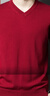 恒源祥100%精紡羊毛衫男可機洗 秋冬套頭薄款毛衣男士V領(lǐng)針織衫商務(wù)休閑純色全羊毛衣服 20007003 大紅 180  曬單實(shí)拍圖