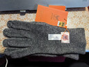 鹿王羊絨手套男士100%山羊絨英倫風(fēng)商務(wù)日常休閑秋冬保暖手套軟糯親膚 碳灰 曬單實(shí)拍圖
