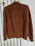 科蒙博卡2025秋冬高領(lǐng)羊毛衫女加厚開(kāi)衫外套針織上衣 焦糖色 L 曬單實(shí)拍圖