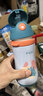 FGA富光兒童保溫杯幼兒園寶寶吸管學(xué)飲杯316不銹鋼把手喝水壺杯子藍 曬單實(shí)拍圖