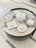 以辰2026新款碗碟套裝家用碗筷喬遷高溫骨瓷餐具套裝景德鎮陶瓷碗盤(pán)子 時(shí)尚小資配富貴煲 66件套 曬單實(shí)拍圖