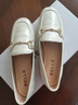百麗羊皮英倫風(fēng)樂(lè )福皮鞋平底豆豆女復古單鞋A7H1D 米白 34 曬單實(shí)拍圖