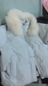 雪中飛羽絨服女短款狐貍毛領(lǐng)小個(gè)子青春百搭外套 藍色 M 曬單實(shí)拍圖